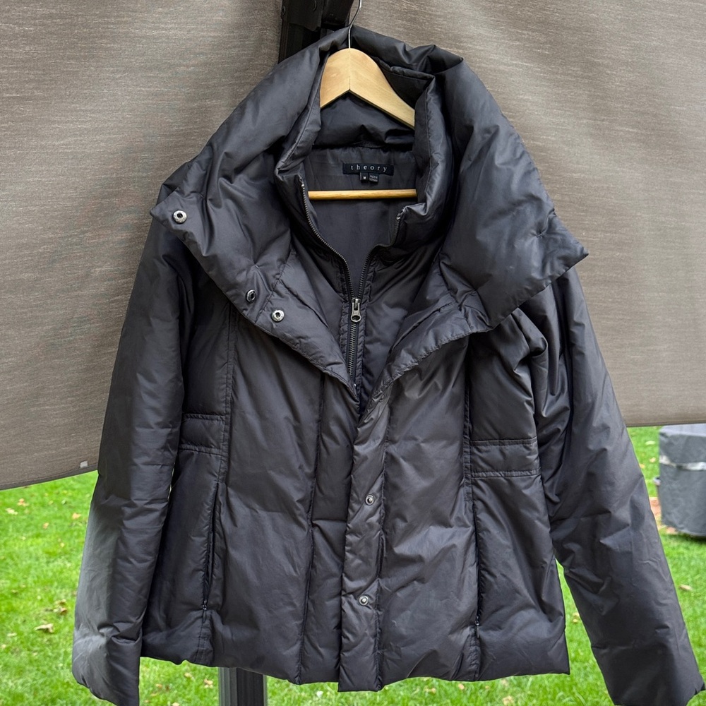 Theory Black Puffer Jacket